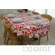 140 x 200 cm Nappe ovale en PVC/vinyle – rouge & blanc fleur – 6 places - B007MMKJ1E